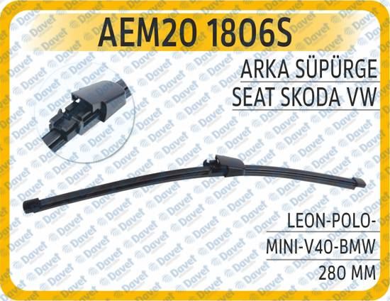AEM 201806S Arka Silecek Supurgesi 280 Mm Leon-Polo-Mini-V40-Bmw